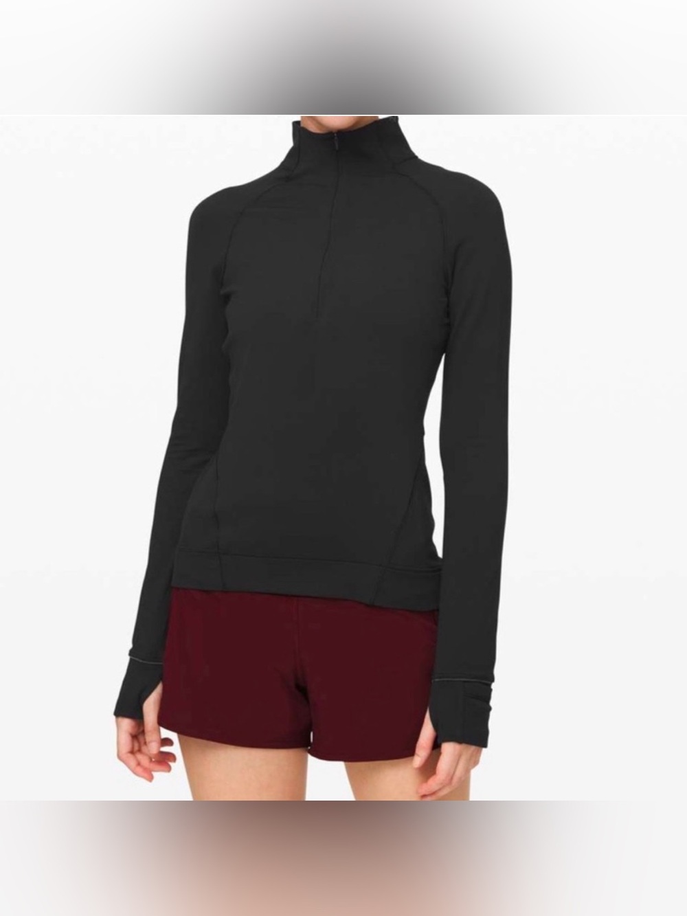 Lululemon Outrun the Elements 1/2 Zip black women’s size 2